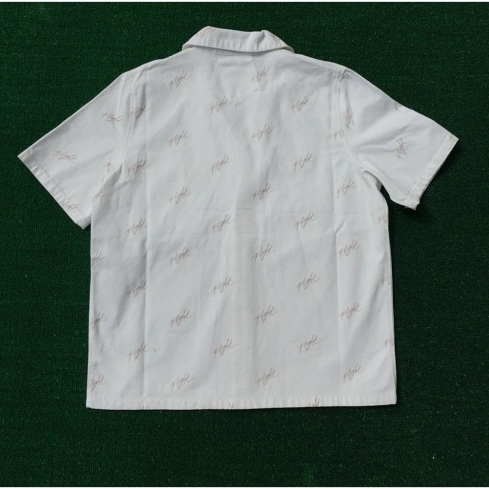 Jordan Flight Heritage Button Up Top Script Logo White FN5769-133 Medium - Picture 2 of 9